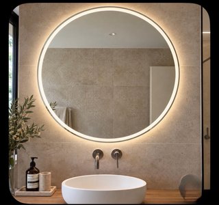 Espejo Redondo Baño con Luz LED, doble iluminacio