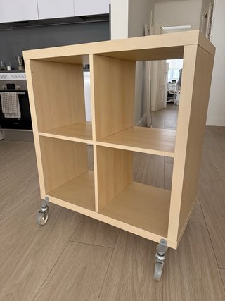Estantería IKEA KALLAX con Ruedas Roble