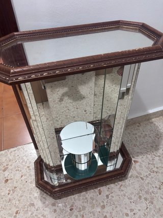 Entradita de espejo madera y cristal