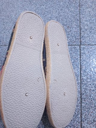 Zapatillas de tela con suela de esparto
