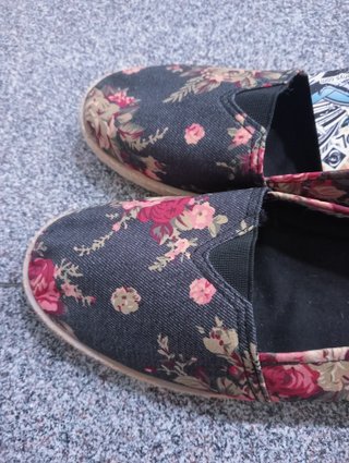 Zapatillas de tela con suela de esparto