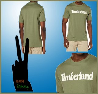 T-shirt Timberland verde uomo affare prezzo fisso