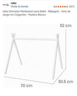 Gimnasio Bebé Montessori Madera Blanca