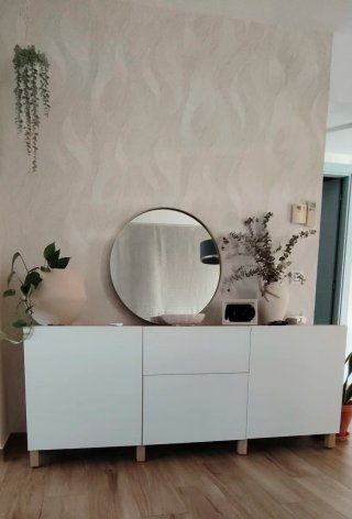 Aparador BESTÅ Ikea Roble Tinte Blanco