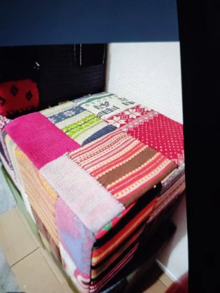 Puff y Taburetes Patchwork Multicolor