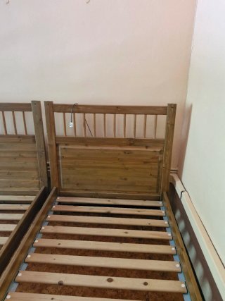 2 Somieres de madera para camas de 1,90