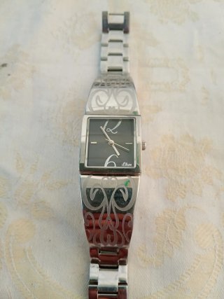 Orologio s.Oliver donna argento e nero