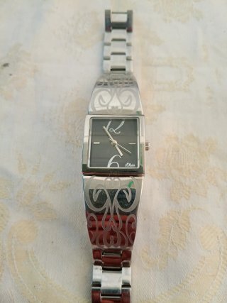 Orologio s.Oliver donna argento e nero