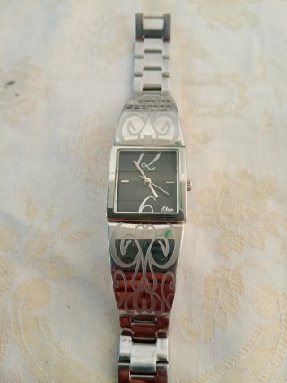 Orologio s.Oliver donna argento e nero