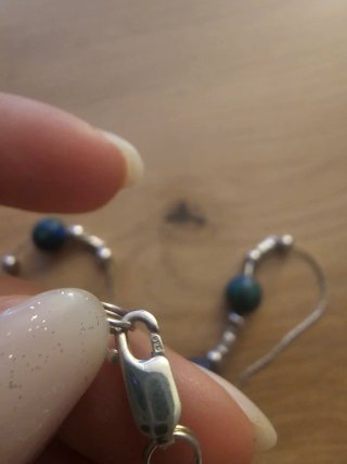 Collar / Gargantilla en Plata de Ley 925 y Azurita