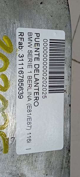 PUENTE DELANTERO BMW SERIE 1 BERLINA (E81/E87) 116i