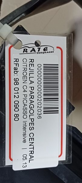 REJILLA PARAGOLPES CENTRAL CITROEN C4 PICASSO Intensive