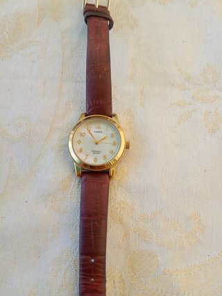 Orologio Timex Uomo Pelle Marrone Oro