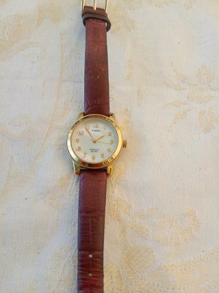 Orologio Timex Uomo Pelle Marrone Oro