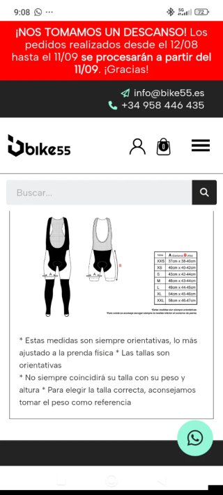 Culote ciclismo mujer verano blanco