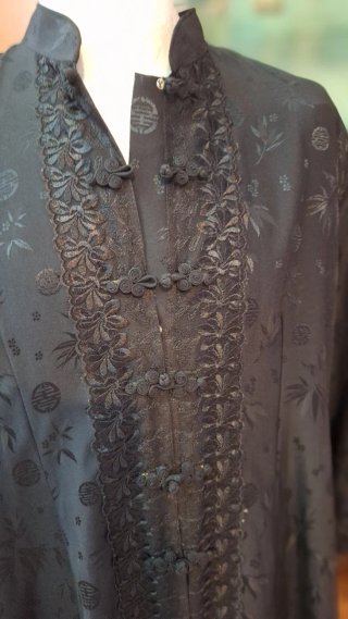Completo elegante nero casacca e pantalone