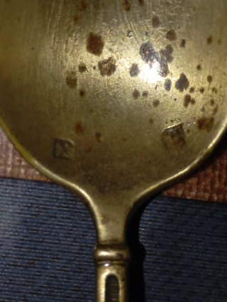 Cuchara antigua plata alemana Leipzig S.XVIII