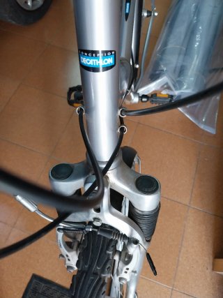 Bicicleta Paseo Decathlon Gris