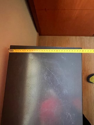 Aparador negro madera 120x90x30 cm