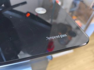 Escritorio cristal negro con cajonera