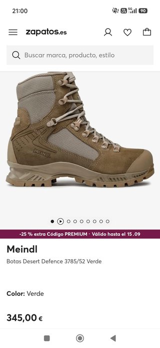 Botas Meindl Desert Defense Talla 42 Military