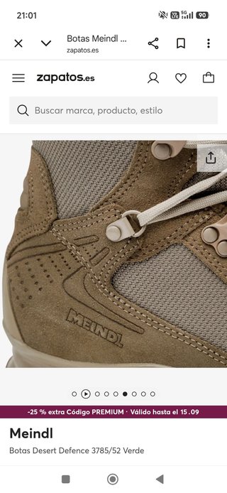 Botas Meindl Desert Defense Talla 42 Military