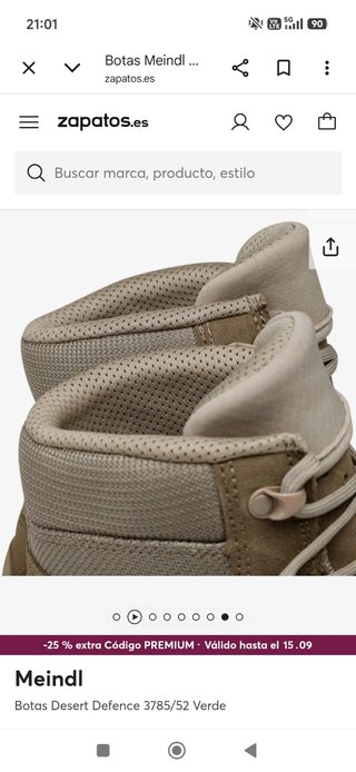 Botas Meindl Desert Defense Talla 42 Military