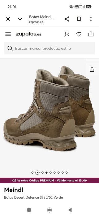 Botas Meindl Desert Defense Talla 42 Military