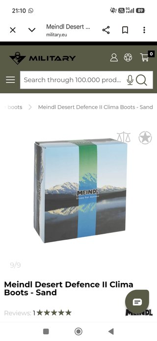 Botas Meindl Desert Defense Talla 42 Military
