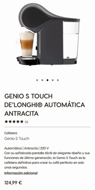 Cafetera Táctil DeLonghi Genio Dolce Gusto