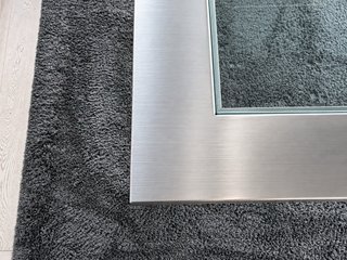Mesa de comedor cristal y metal para 8 comensales