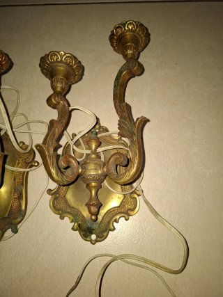 Applique vintage dorate in metallo