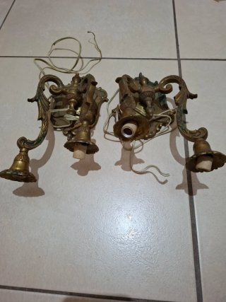 Applique vintage dorate in metallo
