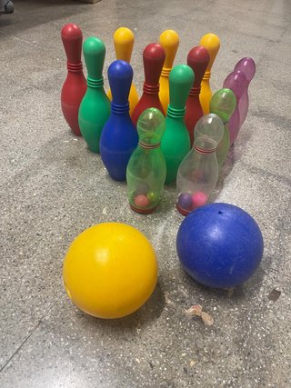 Juego Bolos Niños Plástico Colores