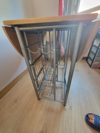 Mesa de cocina redonda + 2 banquetas
