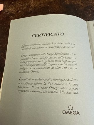 Libretto Orologi Omega