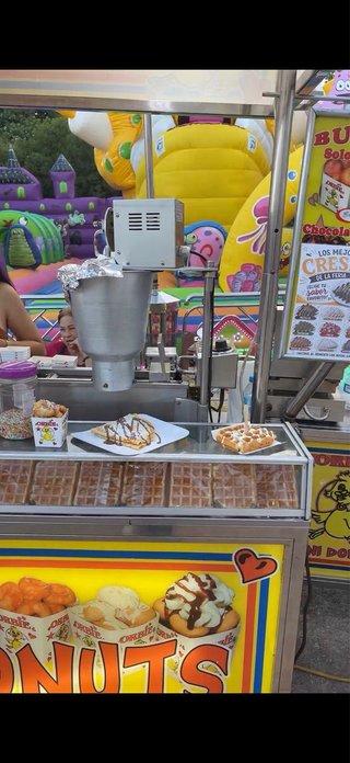 Máquina de buñuelos, crepes y gofres