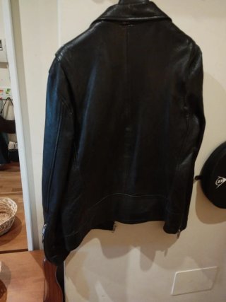 Cazadora Piel Zara Hombre Negra