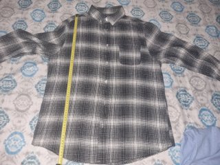 Camisa de cuadros gris y blanca para hombre