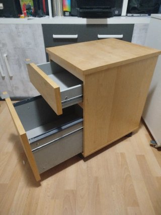 Cajonera efecto madera 2 cajones