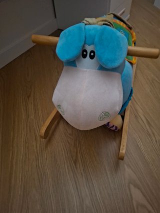 Caballito de peluche azul para bebé
