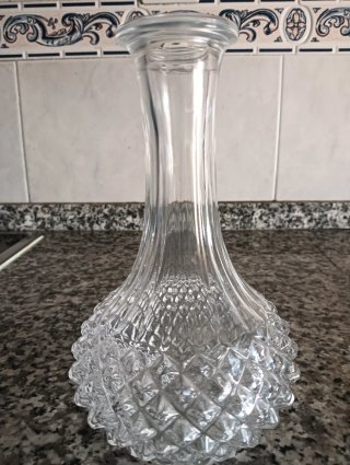 Juego de licor de cristal tallado