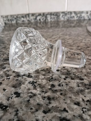 Juego de licor de cristal tallado