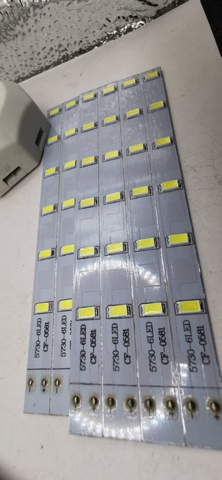 Lote 5 kits LED 24W 8 brazos plafón