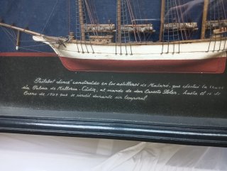 Maqueta Pailebot Lince barco del s XIX -1909