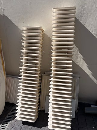 Radiador de hierro beige/blanco