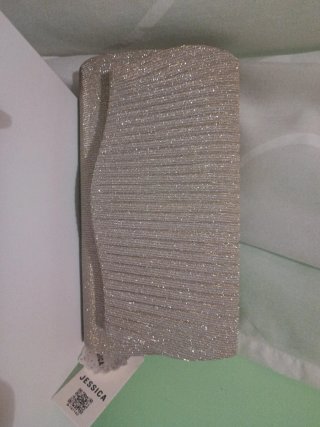 Pochette donna glitter oro/argento