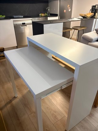 Mesa Escritorio Extraíble Blanca