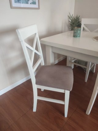 sillas de comedor blancas