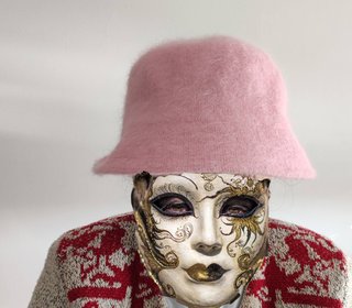 Gorro lana rosa 57 cm